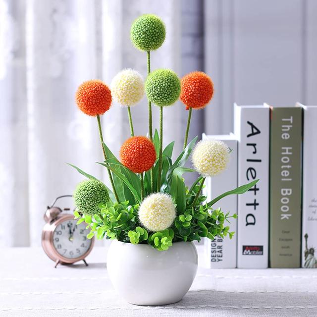 WillingYou 造花 インテリア おしゃれ雑貨 花瓶付き フェイクフラワー 