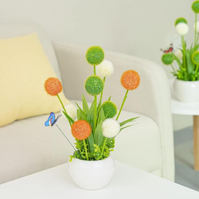WillingYou 造花 インテリア おしゃれ雑貨 花瓶付き フェイクフラワー 