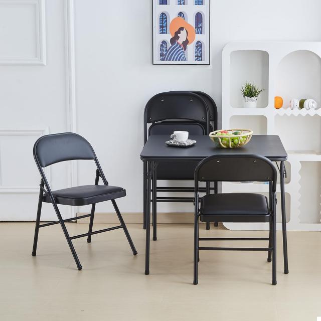 BOOSDEN パイプ椅子 4脚セット 折りたたみチェア ミーティングチェア 会議椅子 背もたれ 折り畳み イス ダイニングチェア いす 折りたたの通販は