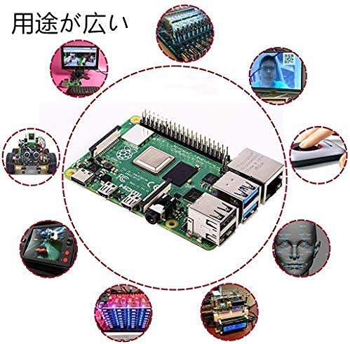 Raspberry Pi 4（8GB技適マーク付き）/ 32GBメモリカード/ 5V 3A USB-Type-C 電源アダプター/2つのHD OUTケーブルライン/1つ9層ケース/冷_4