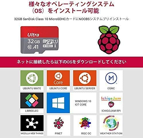 Raspberry Pi 4（8GB技適マーク付き）/ 32GBメモリカード/ 5V 3A USB-Type-C 電源アダプター/2つのHD OUTケーブルライン/1つ9層ケース/冷_5