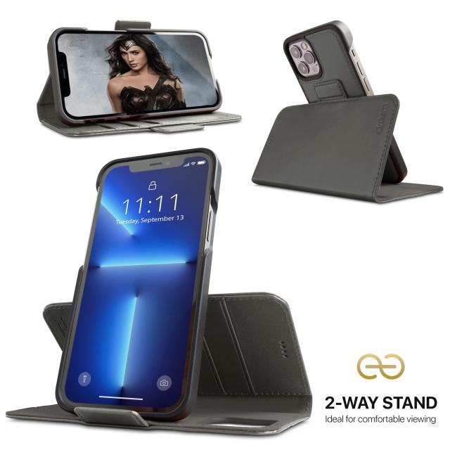 Dreem フィボナッチ（Fibonacci）2イン1 財布型ケース Apple iPhone 13 Pro Max用 - 高級ヴィーガンレザー製 マグネット着脱式 耐衝撃 携_2