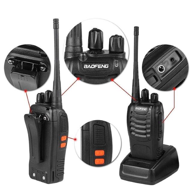 Raoendis トランシーバー 充電式 2W 16チャンネル IP55防水 1800mAH 6台セット_1