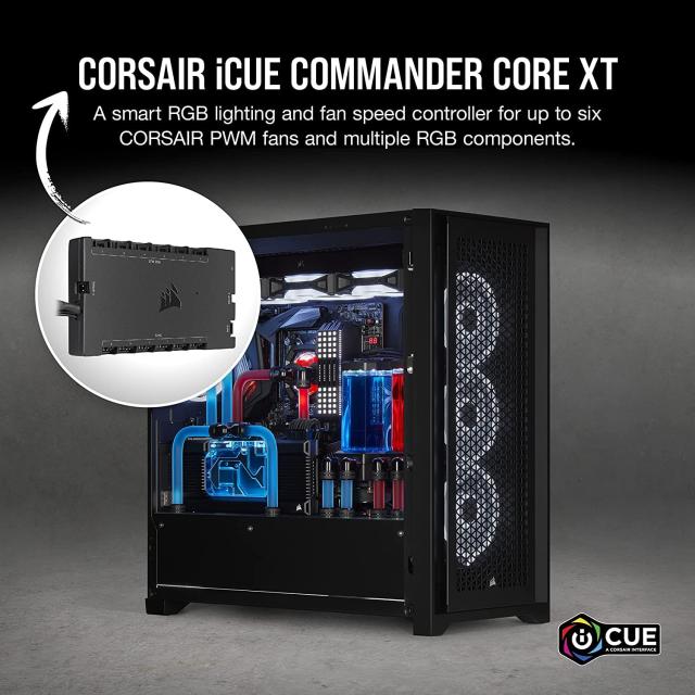 CORSAIR iCUE COMMANDER CORE XT スマート RGB ライティングとファンスピードコントローラー CL-9011112-WW_1