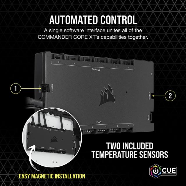 CORSAIR iCUE COMMANDER CORE XT スマート RGB ライティングとファンスピードコントローラー CL-9011112-WW_5
