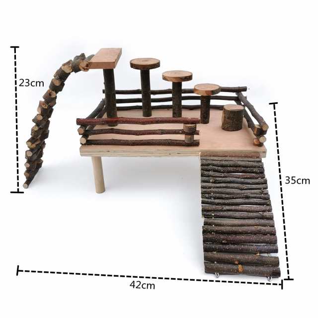 Wooden Teether 小動物おもちゃ 天然木製 ハムスター あそび道具 小型ペットおもちゃ モルモット ハリネズミ リス 遊具 ストレス解消 運の通販は