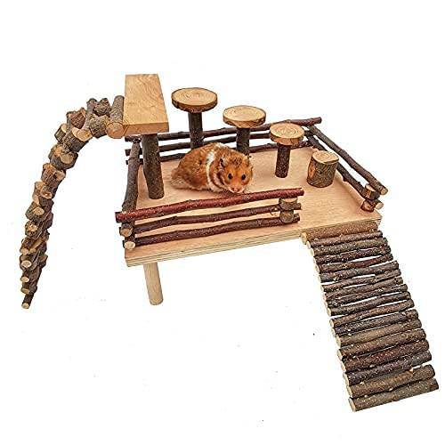 Wooden Teether 小動物おもちゃ 天然木製 ハムスター あそび道具 小型ペットおもちゃ モルモット ハリネズミ リス 遊具 ストレス解消 運の通販は