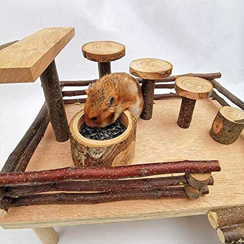 Wooden Teether 小動物おもちゃ 天然木製 ハムスター あそび道具 小型ペットおもちゃ モルモット ハリネズミ リス 遊具 ストレス解消 運の通販は