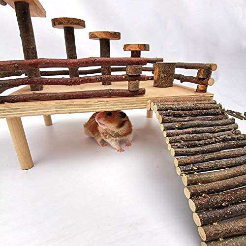 Wooden Teether 小動物おもちゃ 天然木製 ハムスター あそび道具 小型ペットおもちゃ モルモット ハリネズミ リス 遊具 ストレス解消 運の通販は