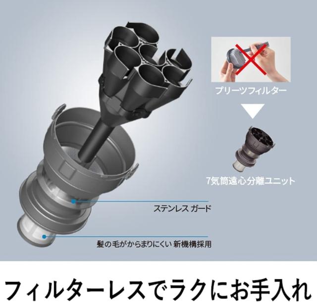 パナソニック 掃除機 コードレス 軽量 スティック サイクロン からまないブラシ 抗菌 クリーンセンサー搭載 ホワイト MC-SB85K-W_6