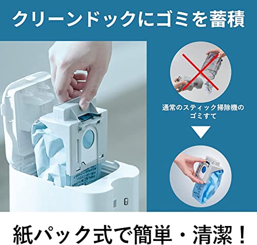 パナソニック 掃除機 コードレス セパレート型 スティック クリーンドック ナノイーX からまないブラシ ホワイト MC-NS10K-W_5