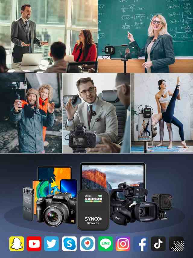 ワイヤレスマイク, SYNCO G2A2PRO 操作簡単 充電ケース持ち長時間使用 