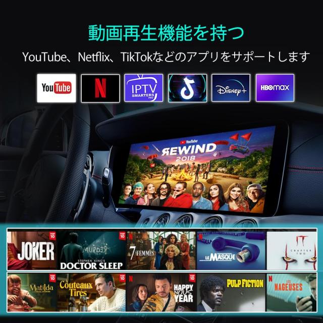 CarlinKit Tbox Ambient 8+128GB Android13.0システム ワイヤレスCarPlay/Android Autoアダプター 無線接続 Youtube/Netflix 等の動画再_3