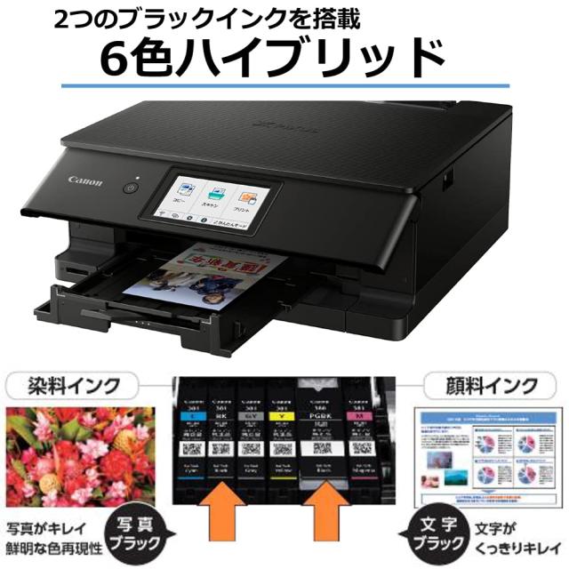 Canon プリンター A4インクジェット複合機 PIXUS TS8530 ブラック 2021年モデル テレワーク向け 6色・独立型・対応インクBCI-330/331シリ_4