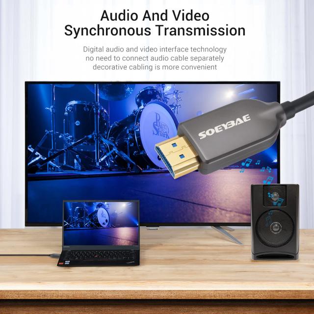 SOEYBAE 4K 光ファイバーHDMI ケーブル 150M HDMI2.0 ケーブル
