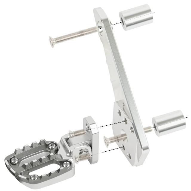 PSLER? オートバイ用 ステップ フットペグ 汎用 フットペグ フットレスト フロント ステップ バー 対応車種 X-ADV 750 2021年-2025年