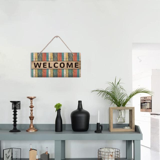 SUPERDANT ウェルカムボード 壁掛け 玄関 ウェルカムプレート welcome