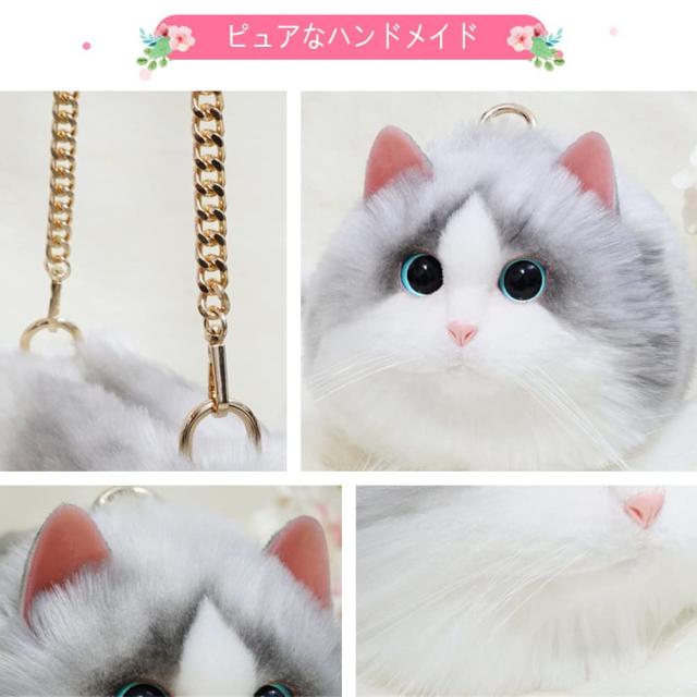 HUIJUFU] 猫 ポーチトートバッグ 猫好きプレゼント母の日 猫