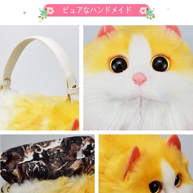 HUIJUFU] 猫型カバン ポーチトートバッグ 猫好きプレゼント母の