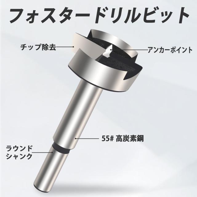 Vearter 10-50mm 15本組 の炭素鋼の穴あけ工具の木工業の自己集中の穴の鋸のキットの木のナイフ用具…_1