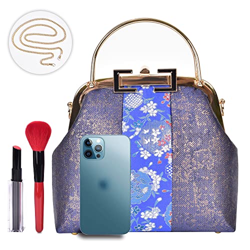 旗聚堂] 和装 がま口 大きめ ショルダー トート がまぐち スクエア