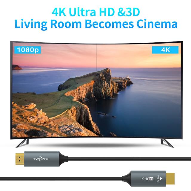 Twozoh 光ファイバーHDMI ケーブル 75M 4K 2.0 60Hz 1080P対応 18gbps超高速HDMI ケーブル 60P 4K/UHD 4:4:4 HDCP 2.2 ARC (5M-150M)_5