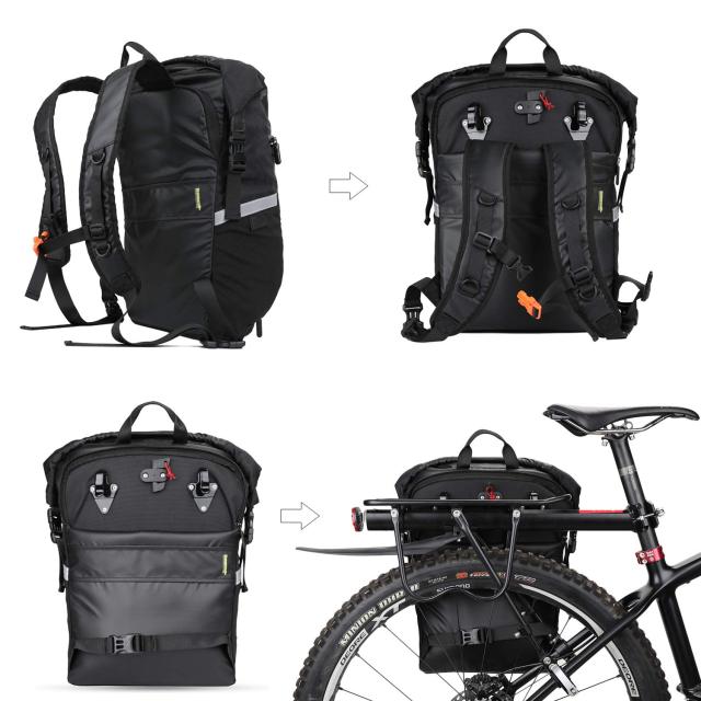 Rhinowalk 自転車パニアバッグ 防水 サイドバッグ 24L大容量 撥水 サイクリングバッグ リュックサック キャンプ ツーリングバッグ アウトの通販は Rhinowalk 自転車パニアバッグ 防水 サイドバッグ 24L大容量 撥水 サイクリングバッグ リュックサック キャンプ ツーリングバッグ アウトの通販は