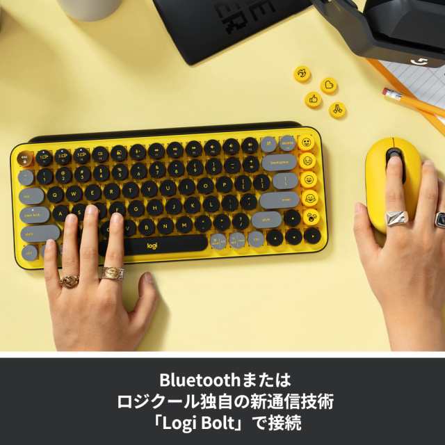 Logicool(ロジクール) POP KEYS K730YL メカニカル ワイヤレス キーボード イエロー 日本語配列 メカニカルキーボード  ワイヤレスキーボの通販はau PAY マーケット - 昴マーケット | au PAY マーケット－通販サイト