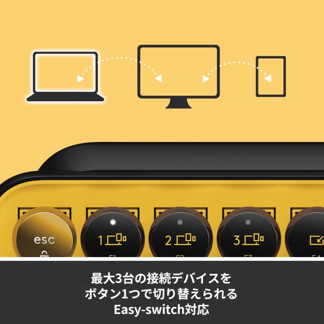 【新】ロジクール ワイヤレスキーボード POP KEYS K730YL イエロー 01-20240703-23213201.jpg