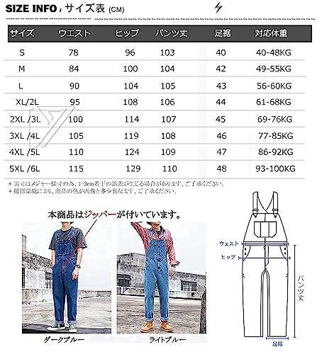 Ｋａｙｉｙａｓｕ] オーバーオール メンズ 40-100kg対応 つなぎ デニムパンツ サロペット カッコイイ S-5XL ワーク カジュアル Gパン  (の通販はau PAY マーケット - KiraKira Market | au PAY マーケット－通販サイト