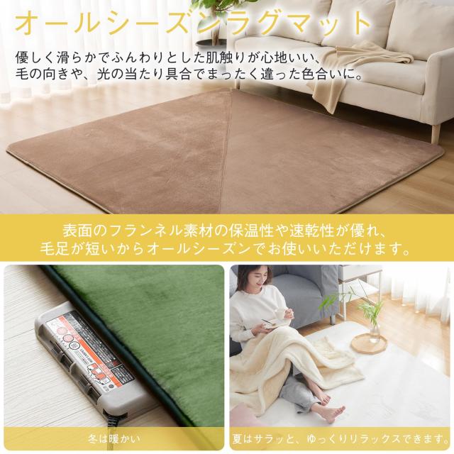 Keusnix カーペット ラグ 低反発 極厚25mm 滑り止め付 厚手 ラグマット 防音 じゅうたん フランネル 抗菌・防ダニ加工 オールシーズン 絨_3