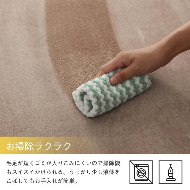 Keusnix カーペット ラグ 低反発 極厚25mm 滑り止め付 厚手 ラグマット 防音 じゅうたん フランネル 抗菌・防ダニ加工 オールシーズン 絨_7