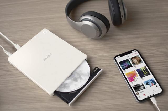 バッファロー iPhone スマホ CD 取り込み CDレコーダー パソコン不要