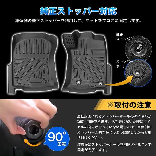 GIMUYA トヨタ ランドクルーザー プラド 150系 前期 後期 7人乗り フロアマット 防水 3D 立体カーマット GDJ150W GDJ151W TRJ150W GRJ150_5