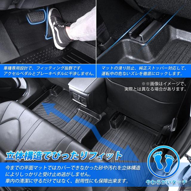 GIMUYA トヨタ ランドクルーザー プラド 150系 前期 後期 7人乗り フロアマット 防水 3D 立体カーマット GDJ150W GDJ151W TRJ150W GRJ150_6