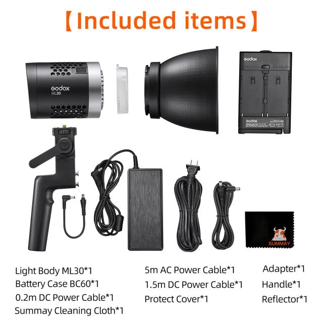 GODOX ML30 LEDライト、イベント、ビデオ、結婚式の撮影、Godox GODOX ML30 LEDライト、イベント、ビデオ、結婚式の撮影、Godox
