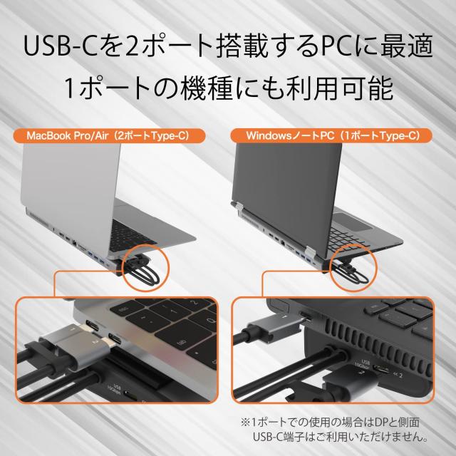 j5create USB-C 12-in-1 Dual Display デュアル4K60ドッキングステーション、内蔵M.2 SSDスロット、HDMI、DisplayPort、10Gbps USB-A、PD_2