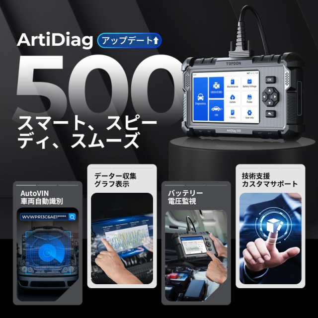 TOPDON AD500S obd2 診断機 日本語 自動車 故障診断機 bmw ベンツ ダイハツ 日本車対応 obd スキャンツール エンジン ABS  SRS トランスミの通販はau PAY マーケット - ks-shop2 | au PAY マーケット－通販サイト