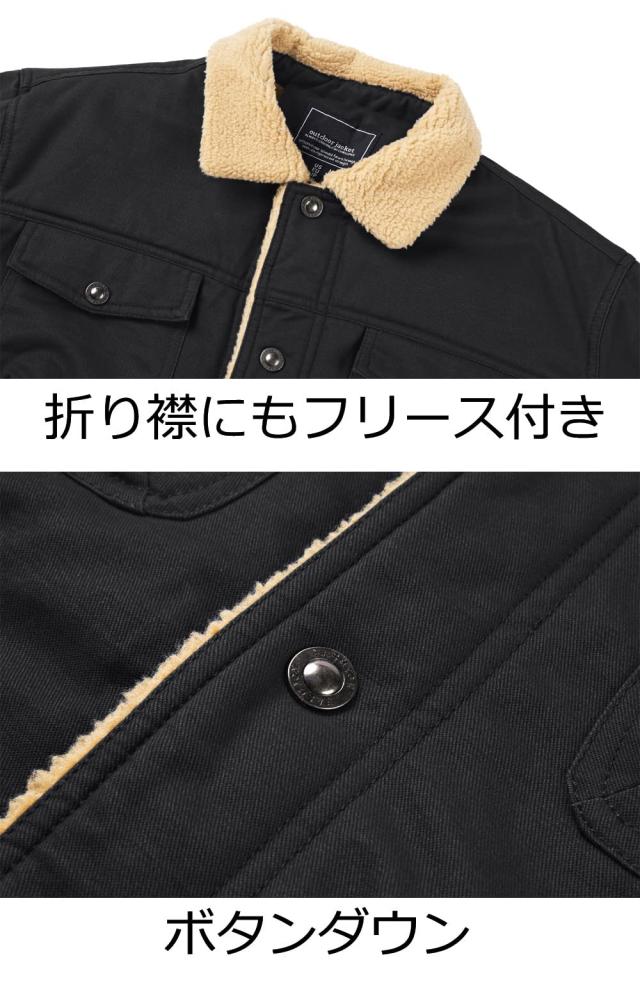 [KEFITEVD] アウター 空軍 メンズ 裏ボア ジャンパー バイク用 ジャケット アウトドア ブルゾン 防寒防風 黒 ブラック 2XL