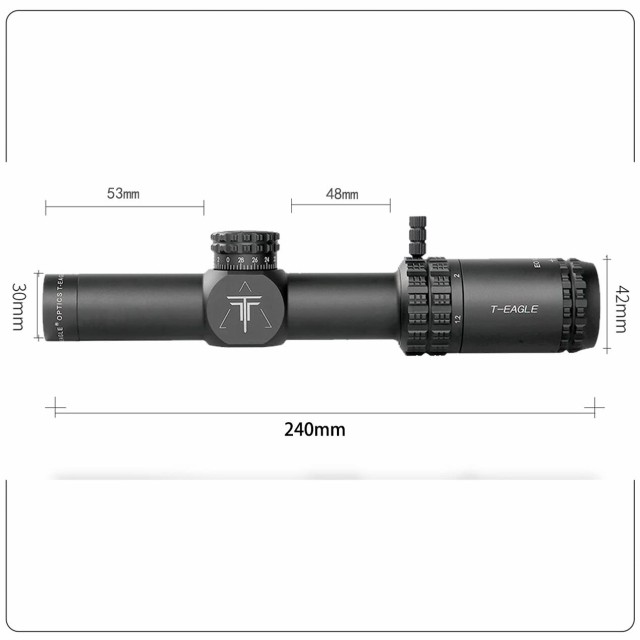 T-EAGLE ライフルスコープ EO1.2-6x24WA 可変倍率 ショートスコープ (ワンピースマウント付)bkの通販はau PAY マーケット  - 36Shopkt 送料無料 | au PAY マーケット－通販サイト