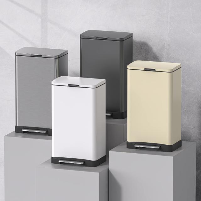 Mbillion ゴミ箱 おしゃれ ふた付き ステンレス 38リットル ゴミ箱 スリム ペダル式 キッチン 消臭 ダストボックス 大容量 生ゴミ インナ