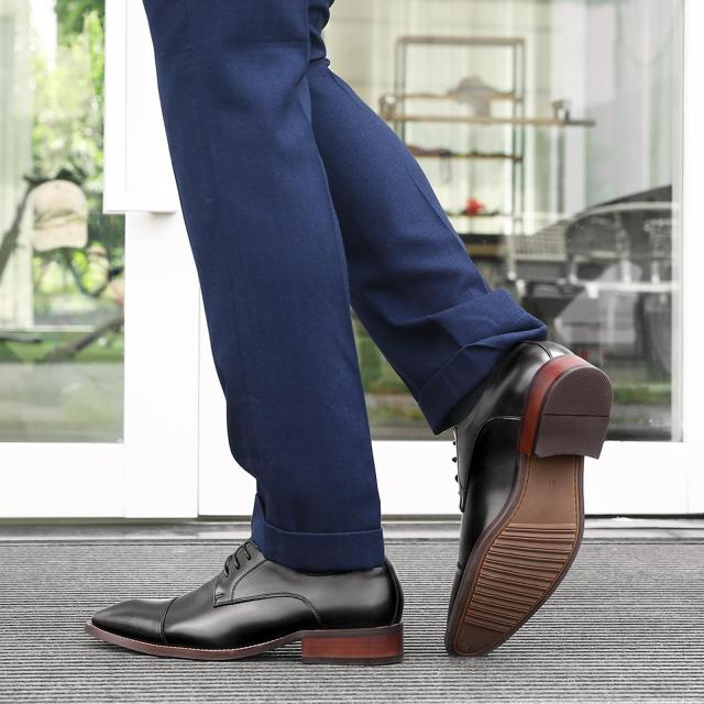 [フォクスセンス] ビジネスシューズ 革靴 メンズ 28.0CM ドレスシューズ 本革 ストレートチップ 高？紳士靴 外羽根 軽量 防水 高級レザー