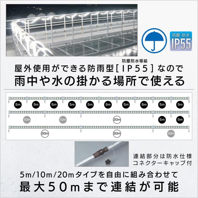 ハタヤ LEDテープライト 20m セット 両面発光タイプ LTP-20DS_4