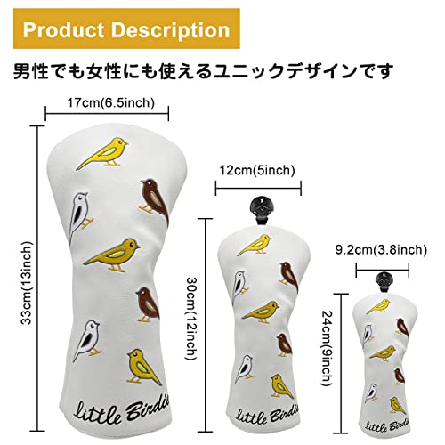 ゴルフクラブヘッドカバー バーディゴルフウッドカバー セットゴルフ