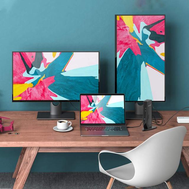 WAVLINK USB-C ドッキングステーション/ユニバーサル デュアル4K シングル5K PD60Ｗ 13-in-1 最大5K（5120x2880 @ 60Hz）ディスプレイ出_7