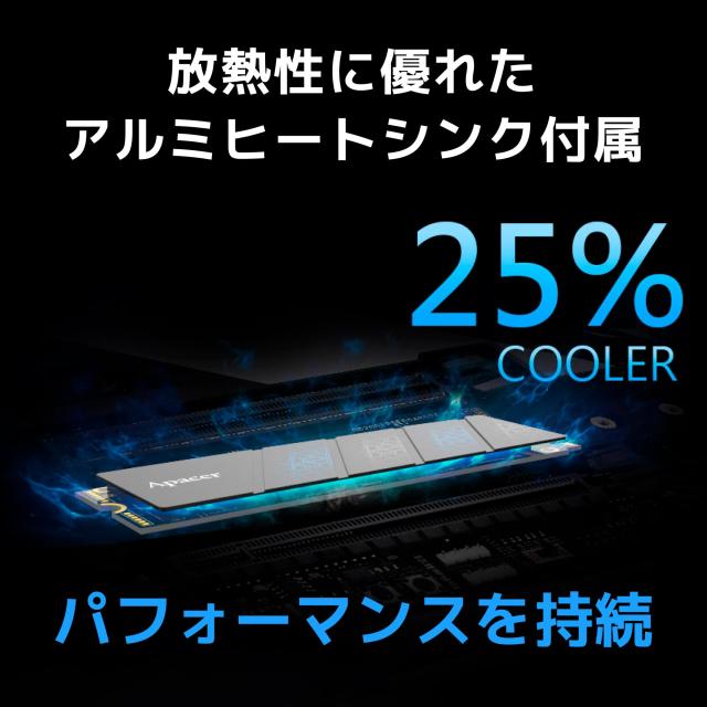 Apacer M.2 SSD 256GB PCIe3×4 読込最大 3500MB/s 書込最大 1200MB/s 3D TLC AP256GAS2280P4UPRO-1_2