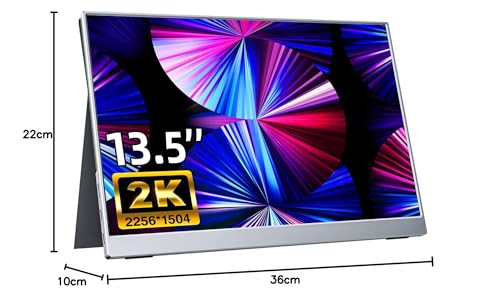 kksmart モバイルモニター 13.5インチ 超薄型 超軽量450g 狭額縁 高輝度400nits 100％色域 アルミ合金製筐体 画像比自動適合 スピーカー_9