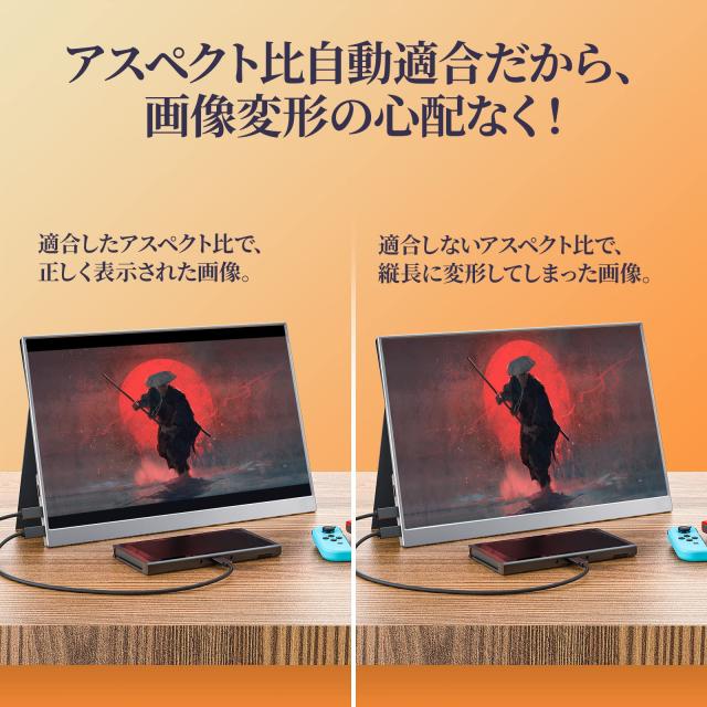 モバイルモニター kksmart 13.5インチ 超薄型 超軽量380g 狭額縁 高