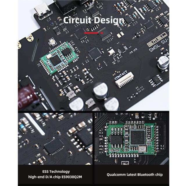S.M.S.L SU-6 Bluetooth 5.0 ES9038Q2Mチップ OPA1612*4 OP AMP DAC PCM32Bit 768kHz DSD512 LDAC デスクトップ Mini オーディオデコーダ_5