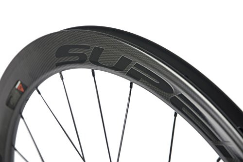 SUPERTEAM クリンチャーホイール 黒 前輪 自転車